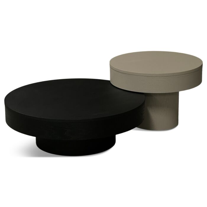 Salontafel Pando Zwart Ø85