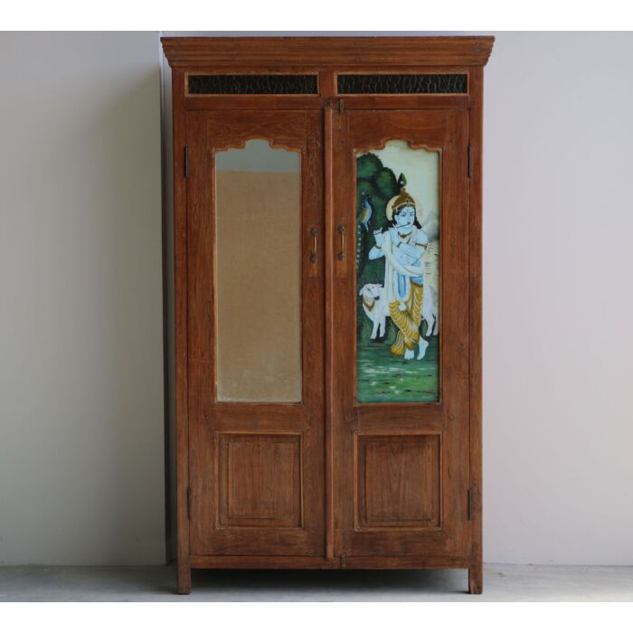 Wandkast India Almirah Oud Hout