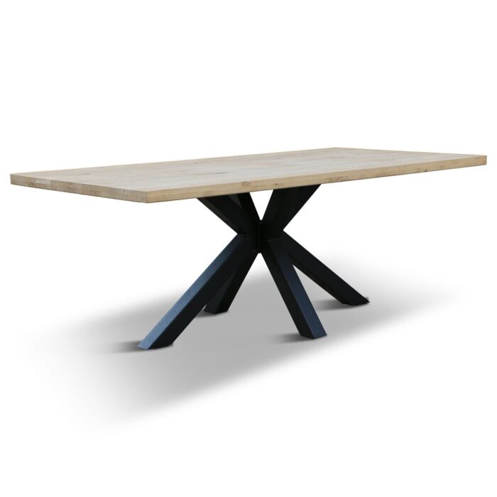 Tafel Met Matrix Poot Ramon Zwart Eiken 4cm