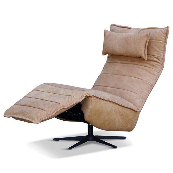 Elektrische Draaifauteuil Riane Leer Cognac 