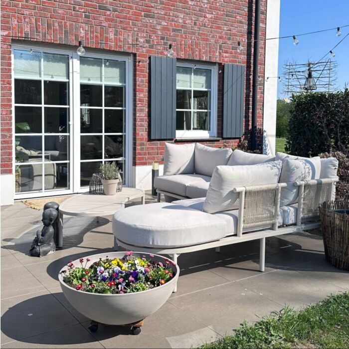 Tuin Loungebank Kiem Crème 