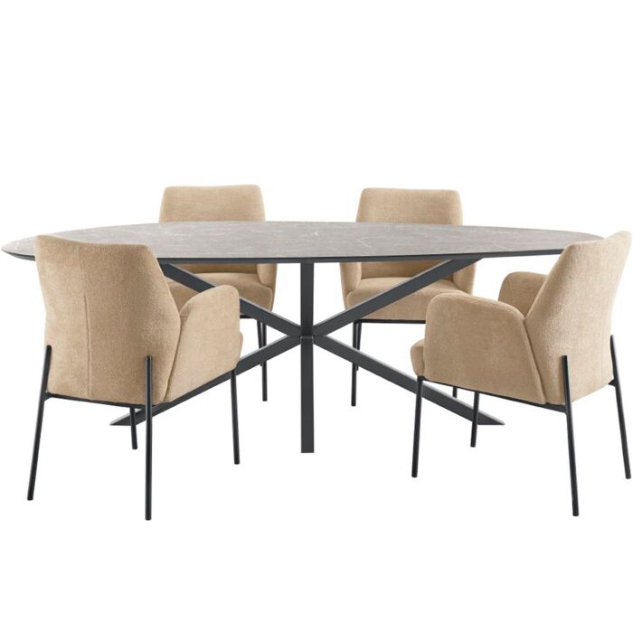 Eettafel Canarias Organisch Kiezel 230cm