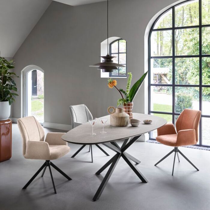 Eettafel Canarias Organisch Kiezel 230cm