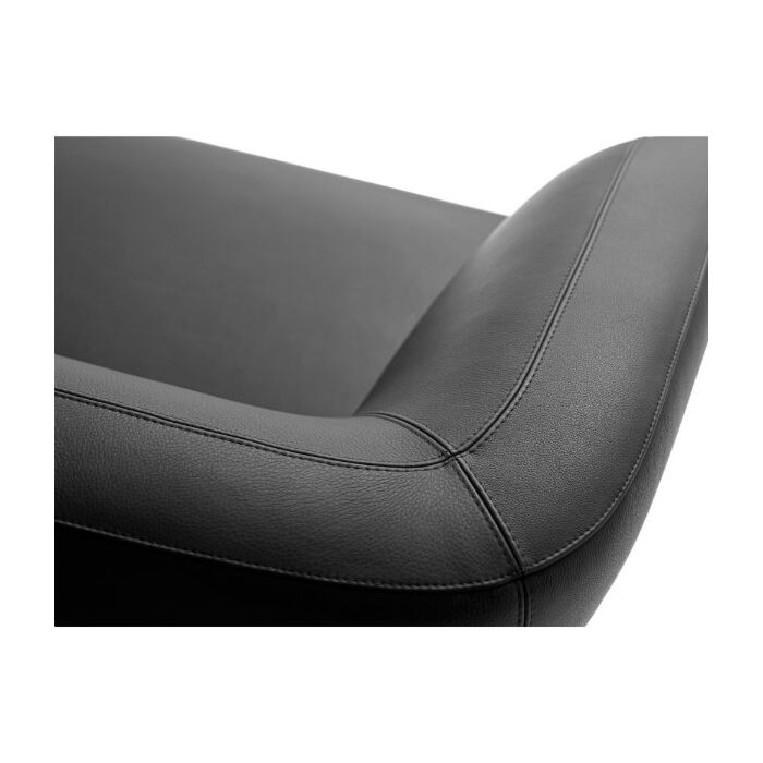 3-Zitsbank Flint  Zwart Leer