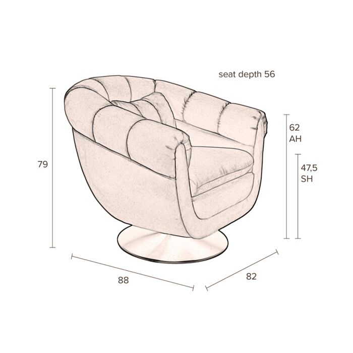 Dutchbone Lounge Chair Member Whiskey