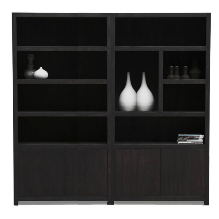 Boekenkasten Set Diamond Links 120cm Eiken