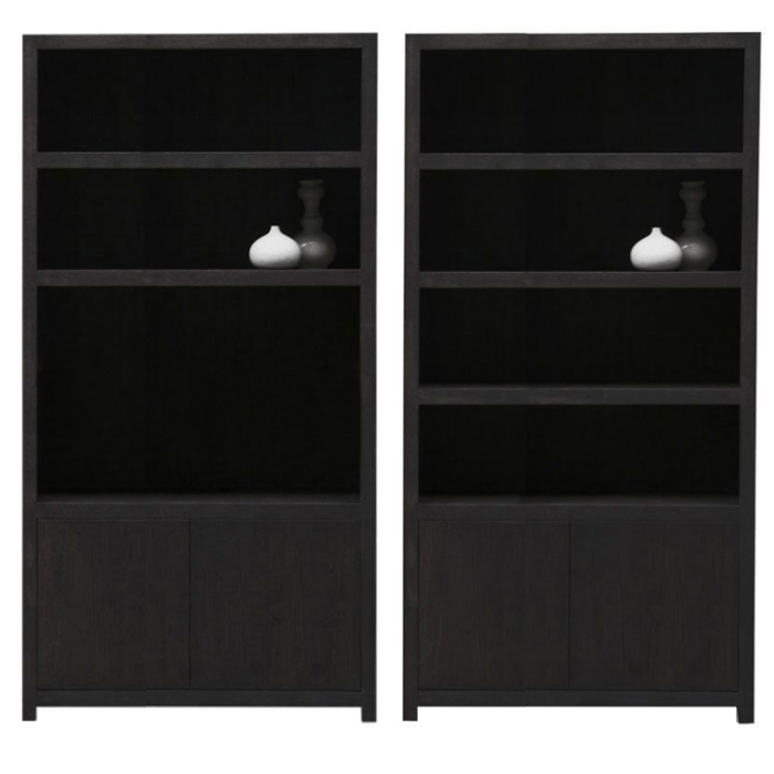 Boekenkasten Set Diamond 4 vaks + TV Kast 120 cm