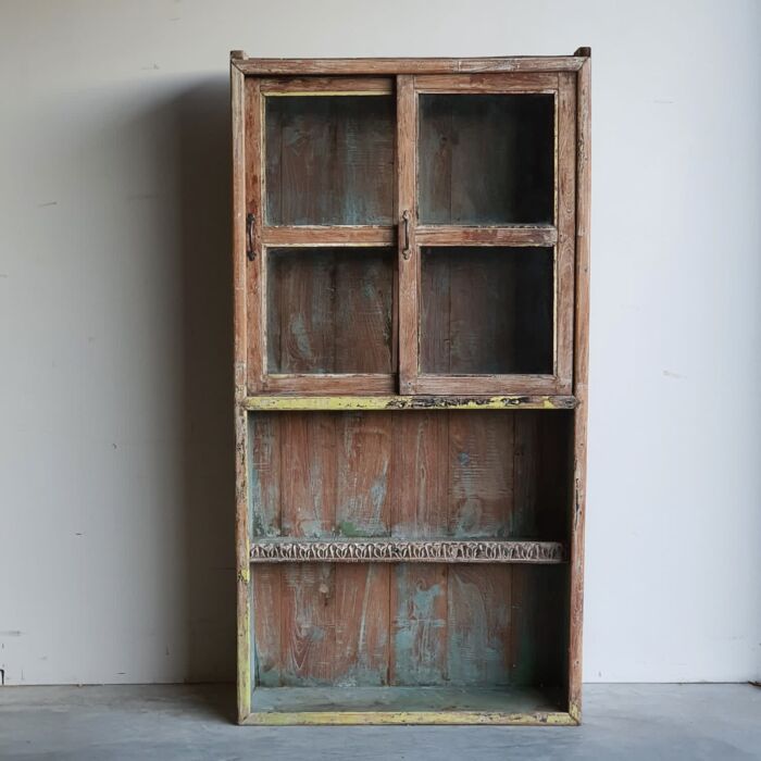 Wandkast Met Hout Glas