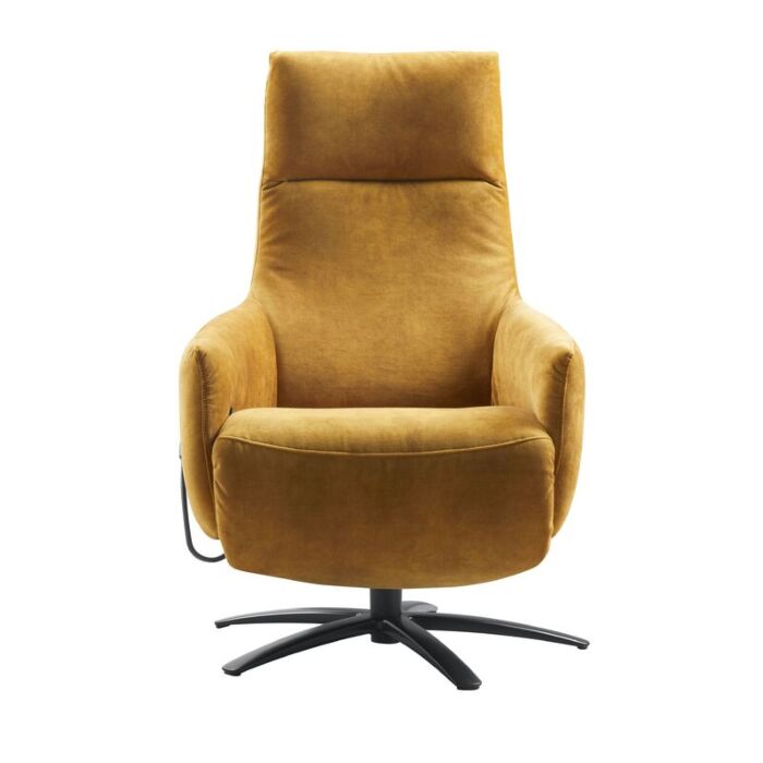Relaxfauteuil Homara Okergeel Velvet
