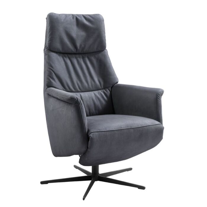 Relaxfauteuil Pomonti M antraciet leer