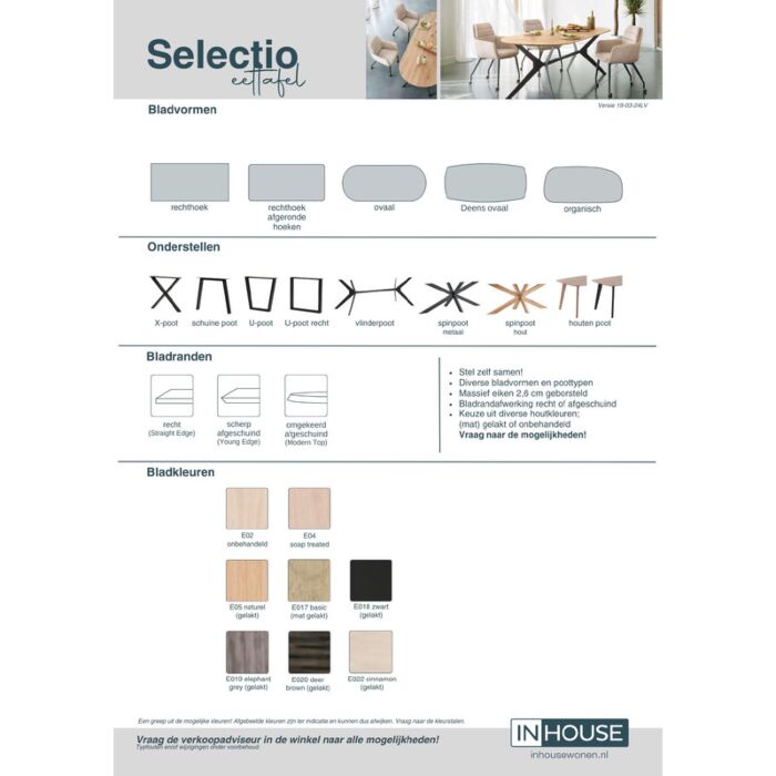 Eettafel Selectio rechthoek eiken zwart 220x100cm