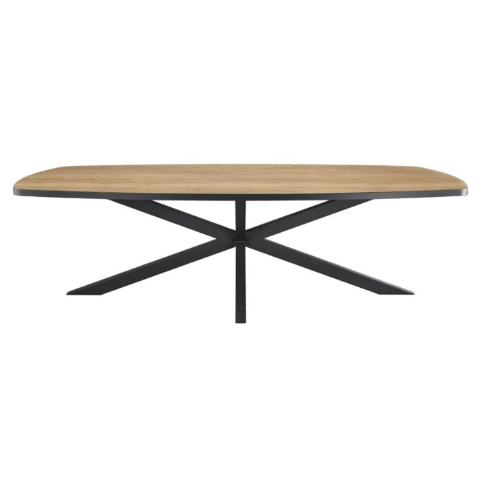 Eettafel Camerino Deens ovaal natur decor 275x130cm