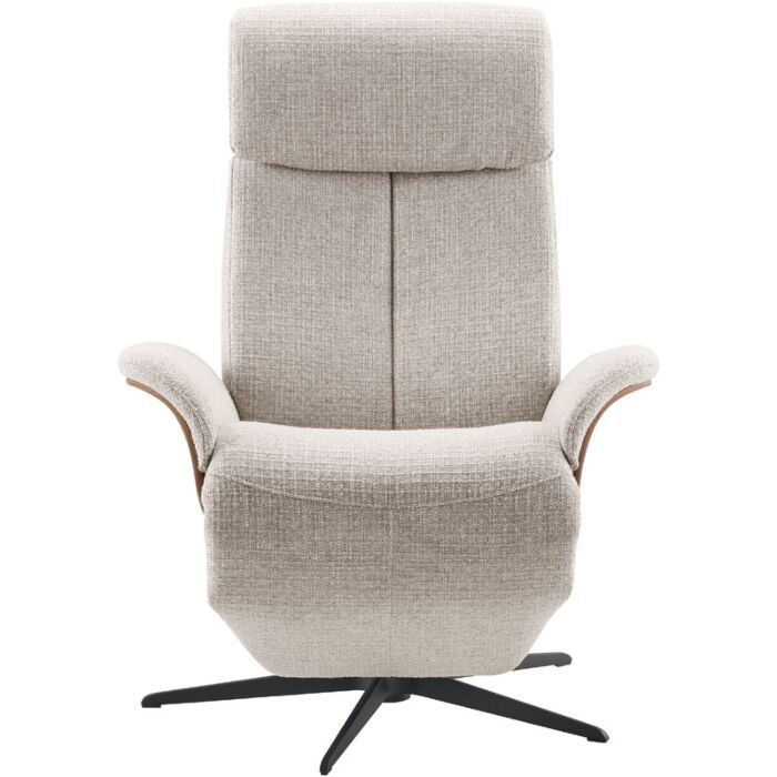 IN.HOUSE Relaxfauteuil Hintas M Lichtgrijs Hout