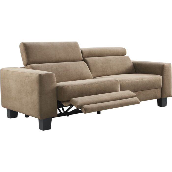 3-Zitsbank Rigas bruin microleder bonell