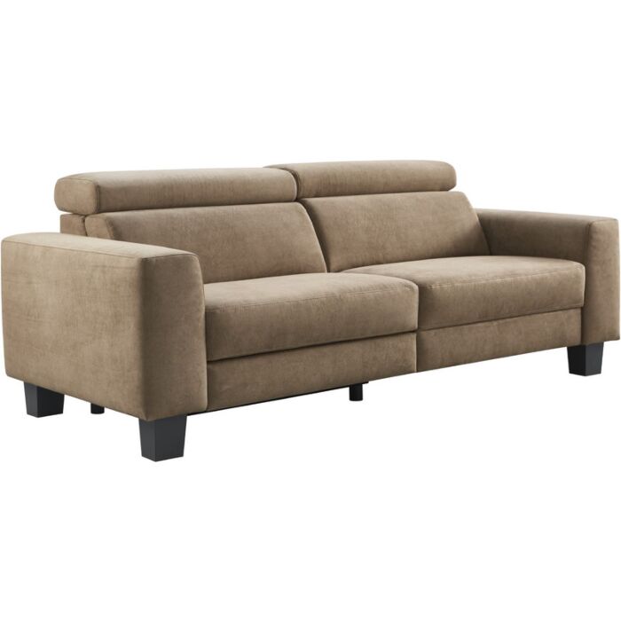 3-Zitsbank Rigas bruin microleder bonell