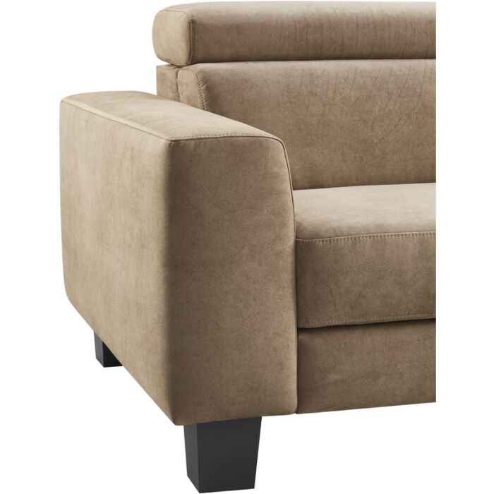 3-Zitsbank Rigas bruin microleder bonell