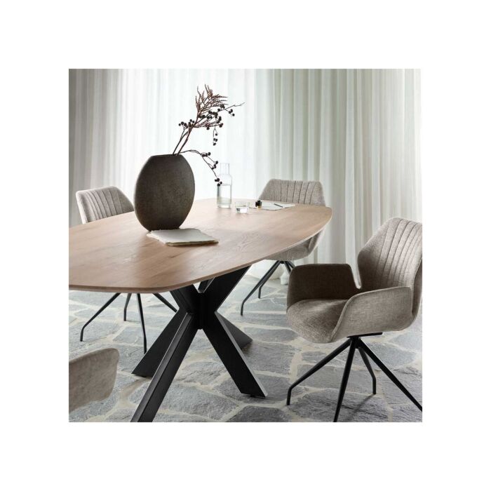 Eettafel Nemaro Tonvormig Eiken Snow 240x110 cm