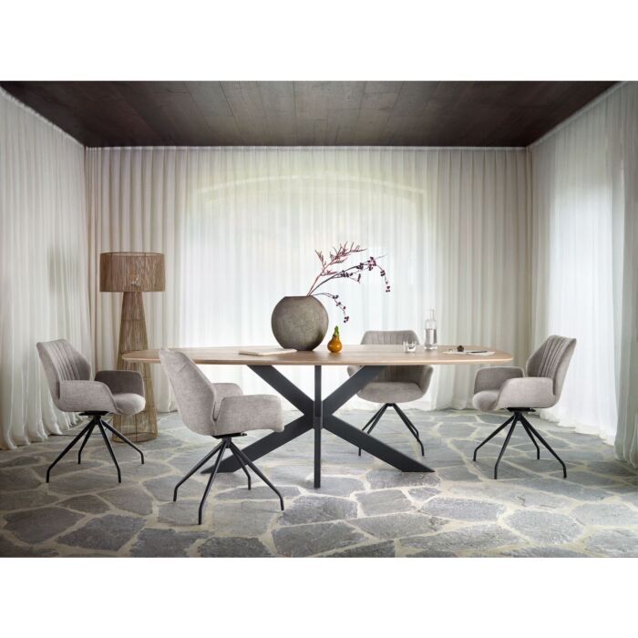 Eettafel Nemaro Tonvormig Eiken Snow 240x110 cm