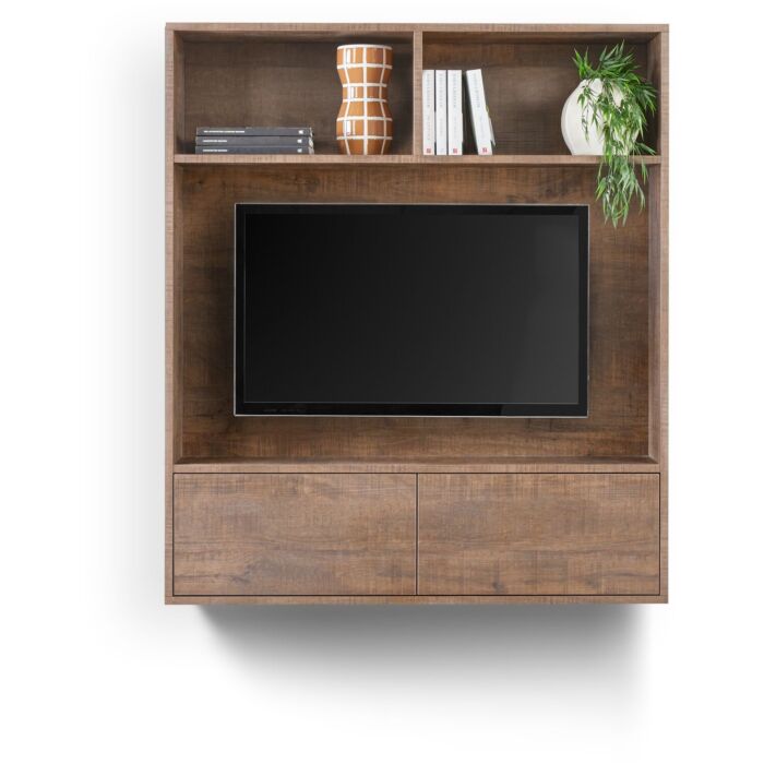 TV-wandkast Hatonia Dark Mango