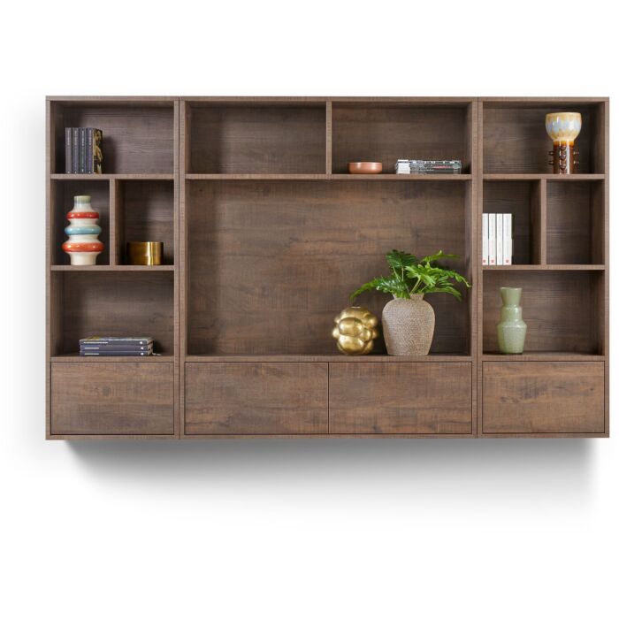 TV-kastenwand Hatonia Dark Mango