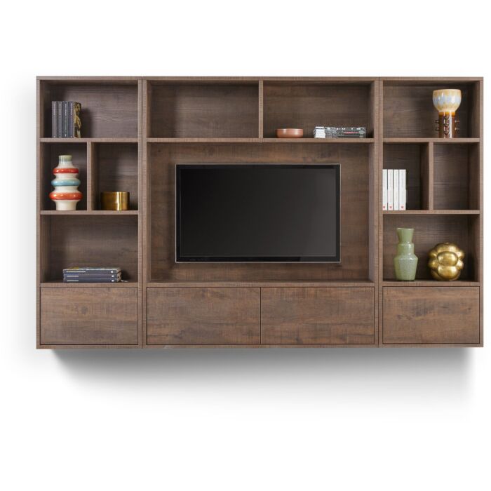 TV-kastenwand Hatonia Dark Mango