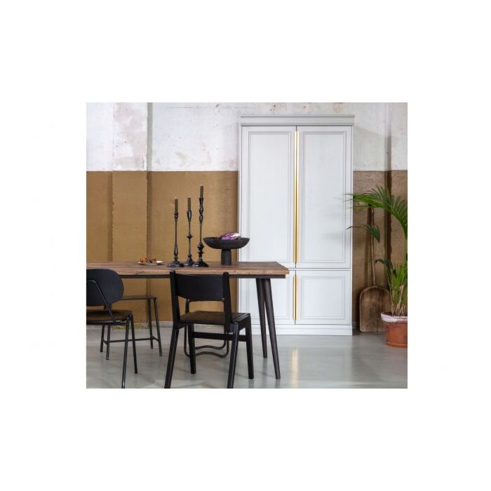 GUILD TAFEL NATUREL MET ZWART ONDERSTEL 220x90CM