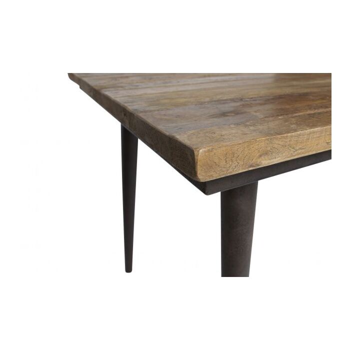 GUILD TAFEL NATUREL MET ZWART ONDERSTEL 220x90CM