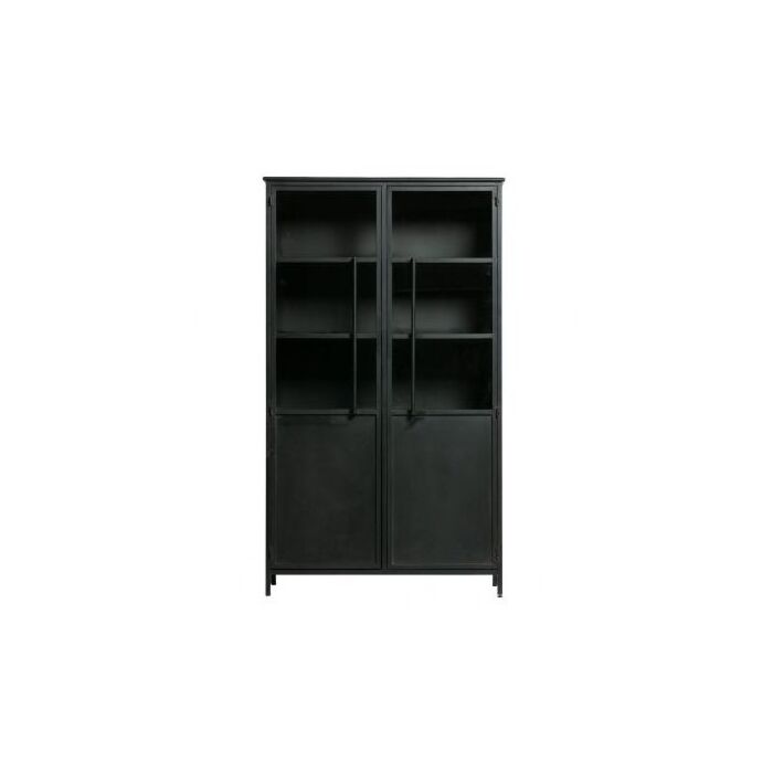 EXHIBIT VITRINEKAST METAAL ZWART