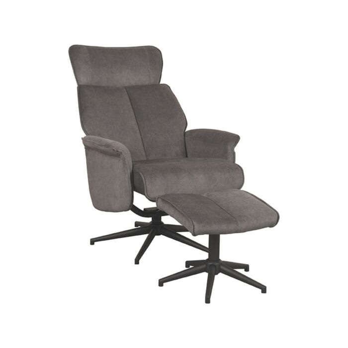 Fauteuil Verdal Antraciet Cosmo - Incl. Hocker