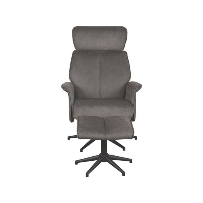 Fauteuil Verdal Antraciet Cosmo - Incl. Hocker