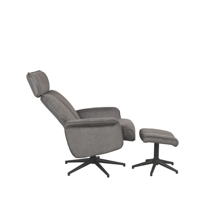 Fauteuil Verdal Antraciet Cosmo - Incl. Hocker