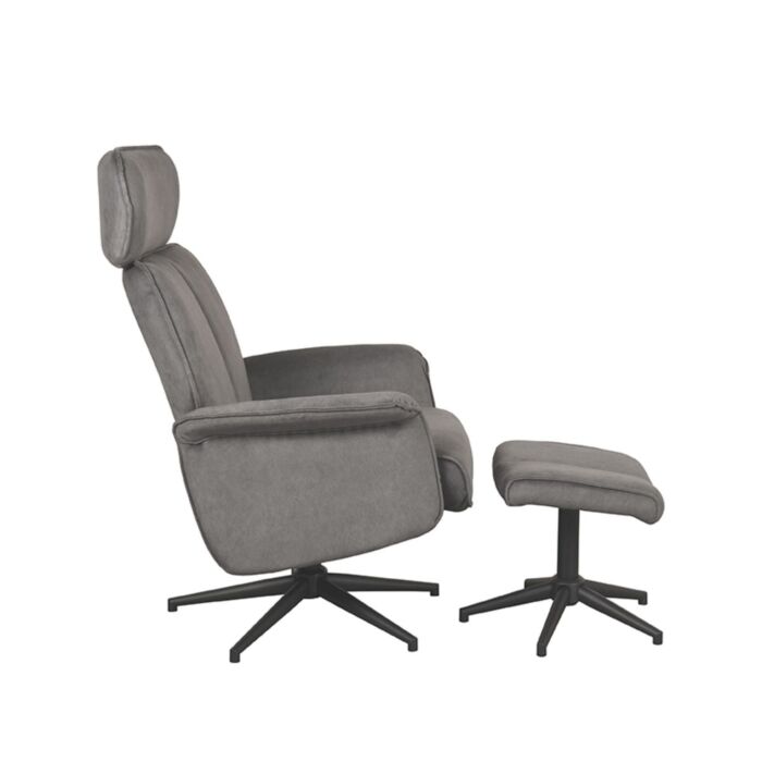 Fauteuil Verdal Antraciet Cosmo - Incl. Hocker