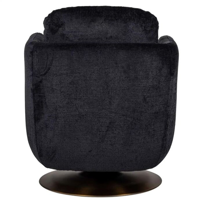 Draaifauteuil Turner black chenille