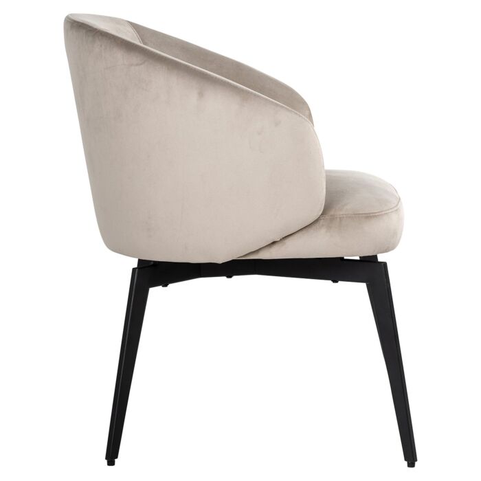 Stoel Amphara Khaki Velvet Fire Retardant