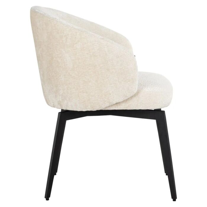 Stoel Amphara White Chenille Fire Retardant