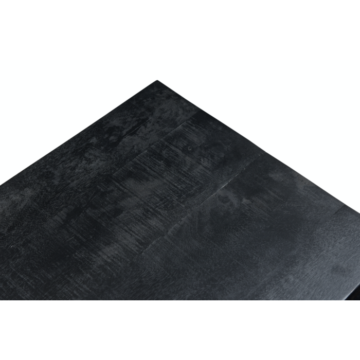 TV-meubel York Industrieel Hout Zwart 240cm