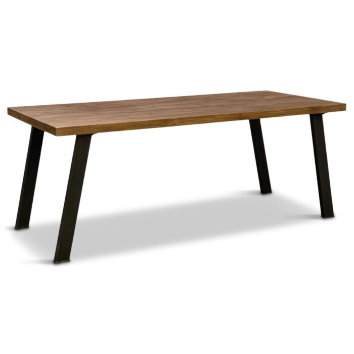 Eettafel Teak Fineer Hout