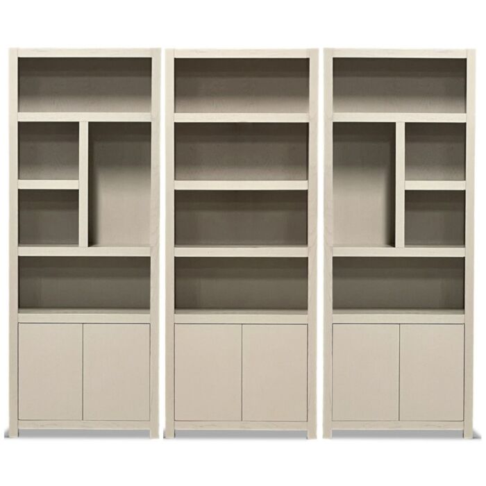 Boekenkast Diamond 80cm 5 vaks Links Taupe Eiken