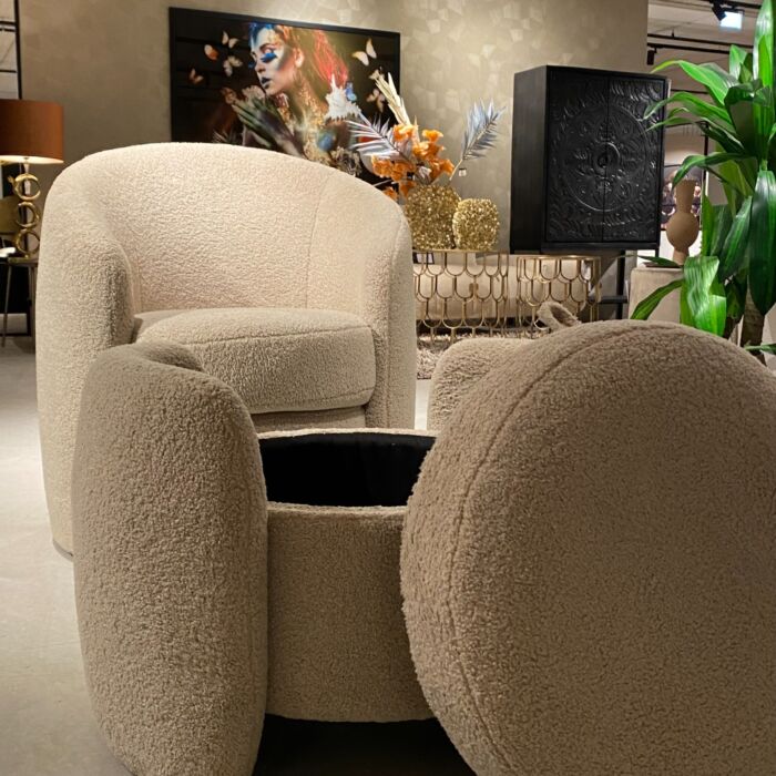 Fauteuil Fenna + Poef