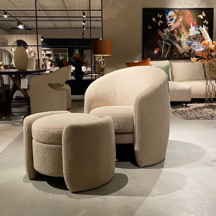Fauteuil Fenna + Poef