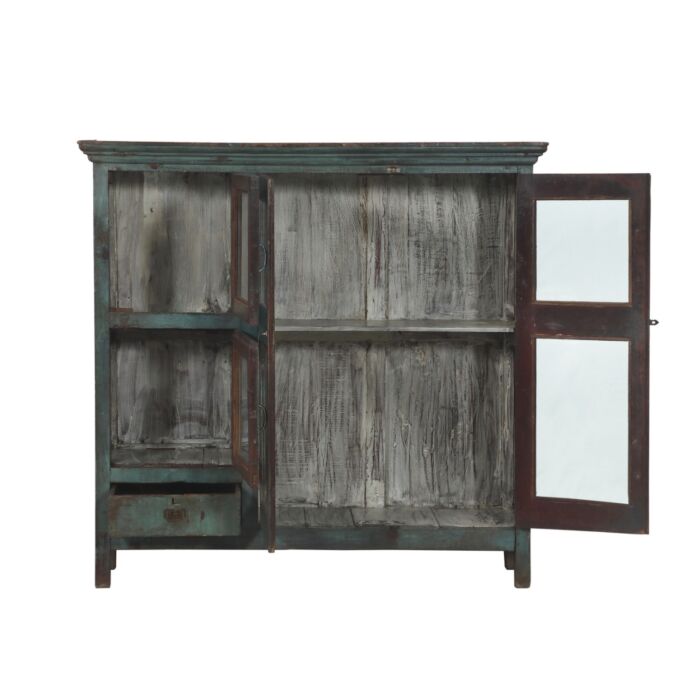 Blauw Wandkast Hout Uit India