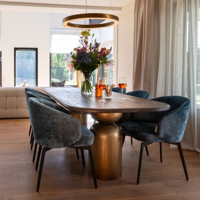 Stoel Amphara Khaki Velvet Fire Retardant