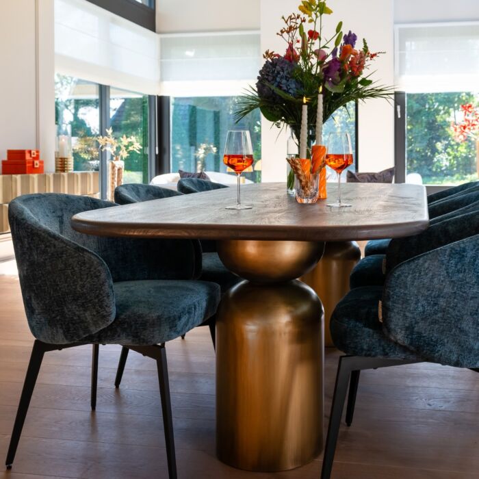 Stoel Amphara Blue Chenille Fire Retardant
