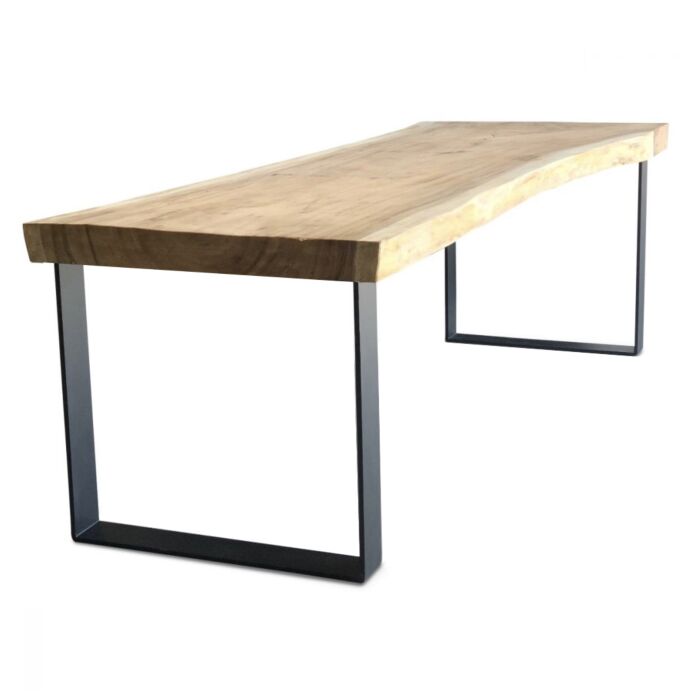 Boomstam Eetkamertafel met U-Poot