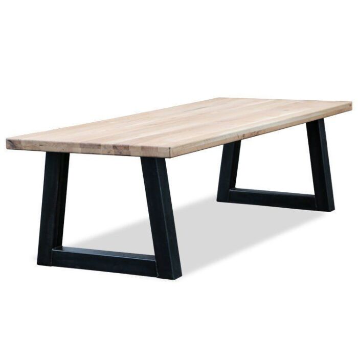 Tafel Raw Industrieel Eiken A-Poot Dicht