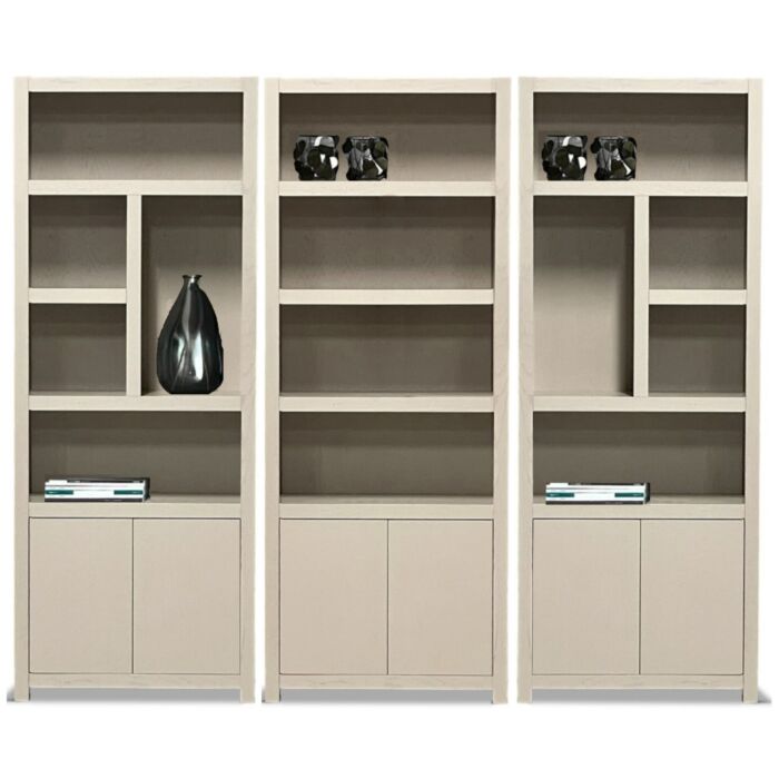 Boekenkast Diamond 80cm 4 vaks Taupe Eiken