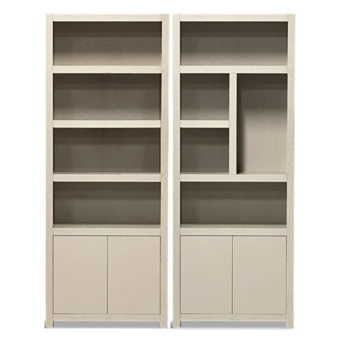 Boekenkast Diamond 80cm 4 vaks Taupe Eiken