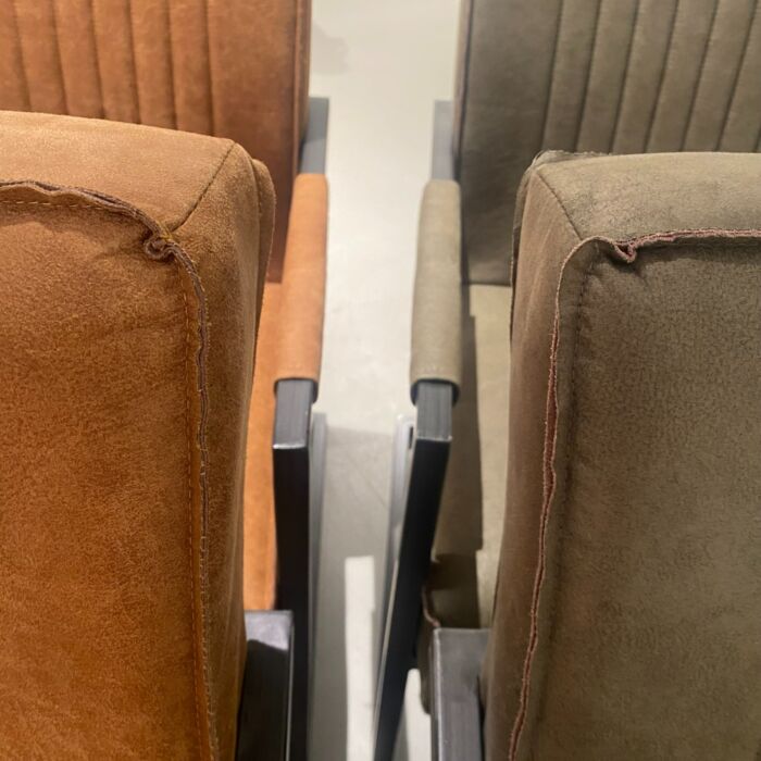 Profijt Meubel Eetkamerstoelen Taylor donkergroen en cognac