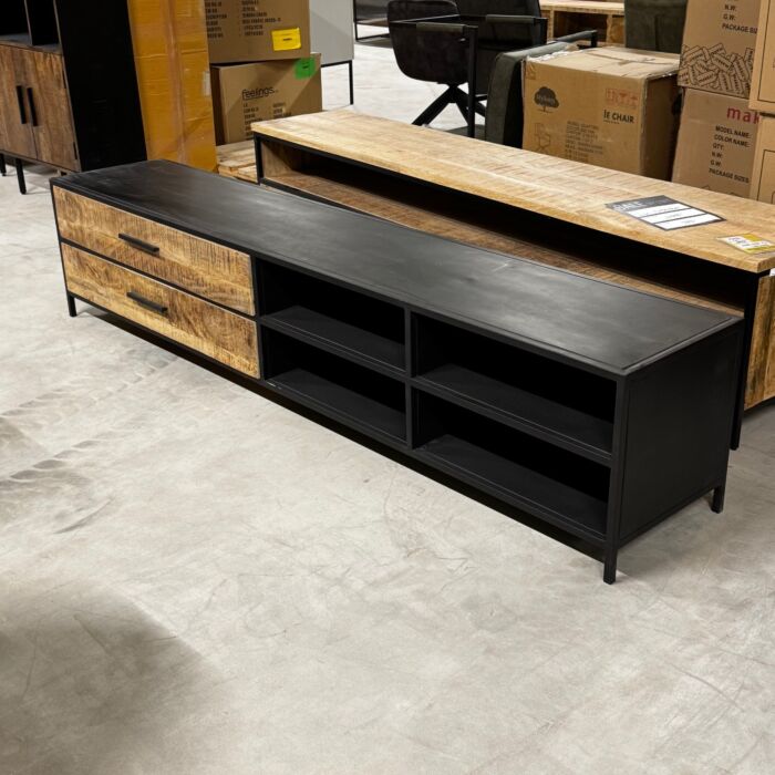 TV Dressoir Mango/Staal 240cm