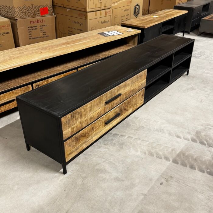 TV Dressoir Mango/Staal 240cm